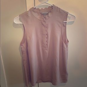 Pale Pink Sleeveless Blouse